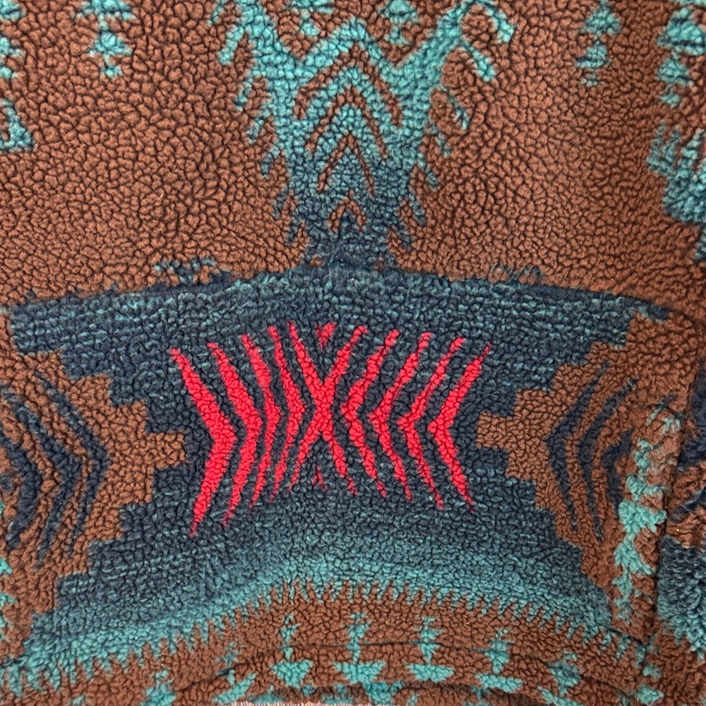 Tasha Polizzi Brown and Teal 3/4 Zip Up Jacket - Picture 2 of 10